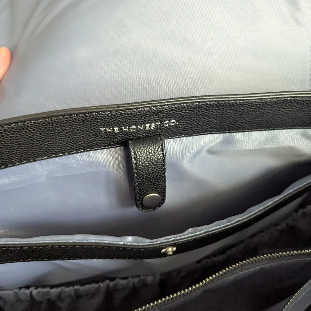 The Honest Company Black Backpack. Adjustable Straps. Diaper Backpack.